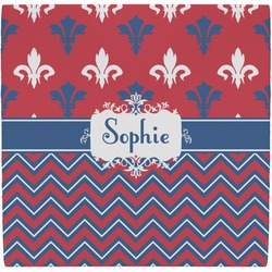 Patriotic Fleur de Lis Ceramic Tile Hot Pad (Personalized)