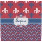 Patriotic Fleur de Lis Ceramic Tile Hot Pad (Personalized)