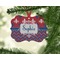 Patriotic Fleur de Lis Christmas Ornament (On Tree)