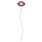 Patriotic Fleur de Lis Clear Plastic 7" Stir Stick - Oval - Single Stick