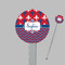 Patriotic Fleur de Lis Clear Plastic 7" Stir Stick - Round - Closeup