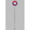 Patriotic Fleur de Lis Clear Plastic 7" Stir Stick - Round - Single Stick