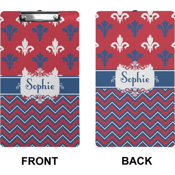 Patriotic Fleur de Lis Clipboard (Legal) (Front + Back)