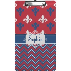 Patriotic Fleur de Lis Clipboard (Legal Size) (Personalized)