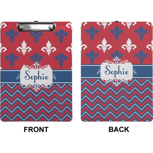 Patriotic Fleur de Lis Clipboard (Letter) (Front + Back)