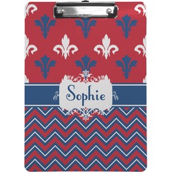 Patriotic Fleur de Lis Clipboard (Letter Size) (Personalized)