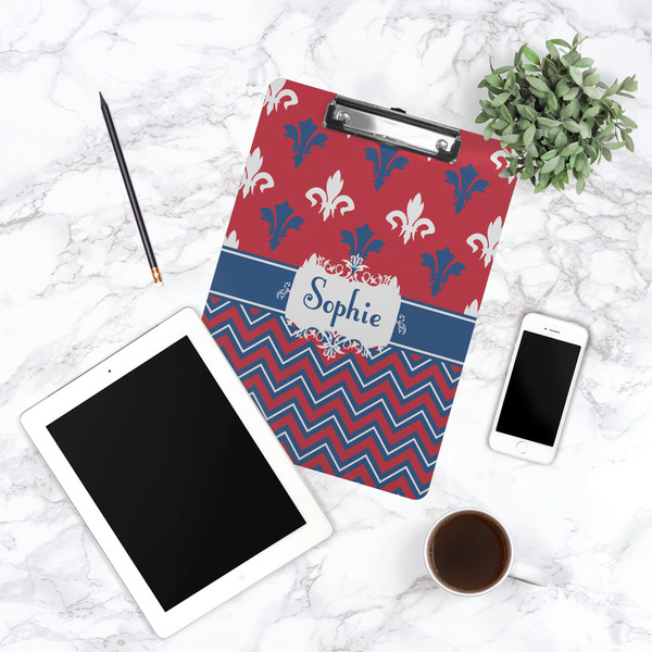 Patriotic Fleur de Lis Clipboard - Lifestyle Photo