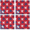 Patriotic Fleur de Lis Cloth Napkins - Personalized Dinner (APPROVAL) Set of 4