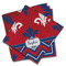 Patriotic Fleur de Lis Cloth Napkins - Personalized Dinner (PARENT MAIN Set of 4)