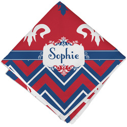 Patriotic Fleur de Lis Cloth Napkin w/ Name or Text