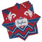 Patriotic Fleur de Lis Cloth Napkins - Personalized Lunch (PARENT MAIN Set of 4)