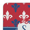 Patriotic Fleur de Lis Coaster Set - DETAIL