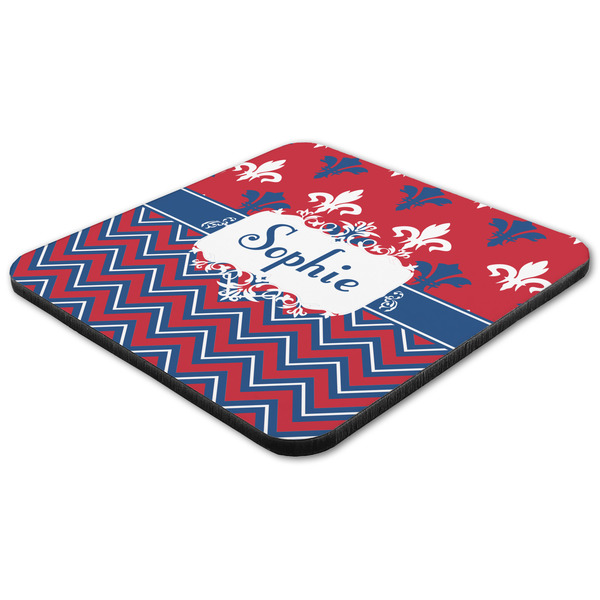 Patriotic Fleur de Lis Coaster Set - FLAT (one)