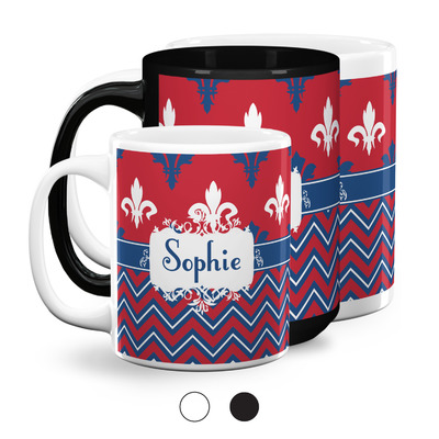 Patriotic Fleur de Lis Coffee Mug (Personalized)