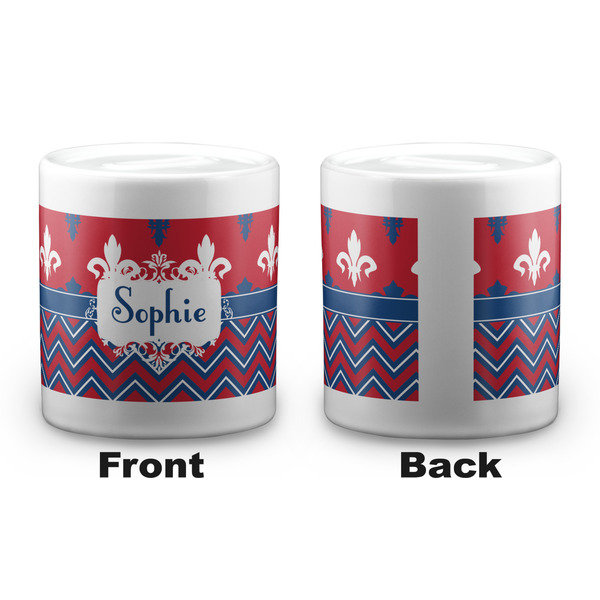 Patriotic Fleur de Lis Coin Bank - Apvl