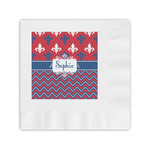 Patriotic Fleur de Lis Coined Cocktail Napkins (Personalized)