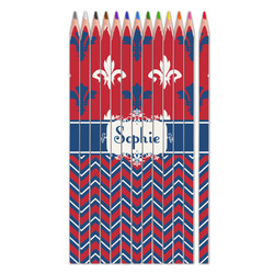 Patriotic Fleur de Lis Colored Pencils (Personalized)