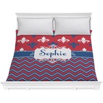 Patriotic Fleur de Lis Comforter - King (Personalized)
