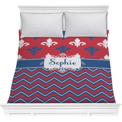 Patriotic Fleur de Lis Comforter - Full / Queen (Personalized)