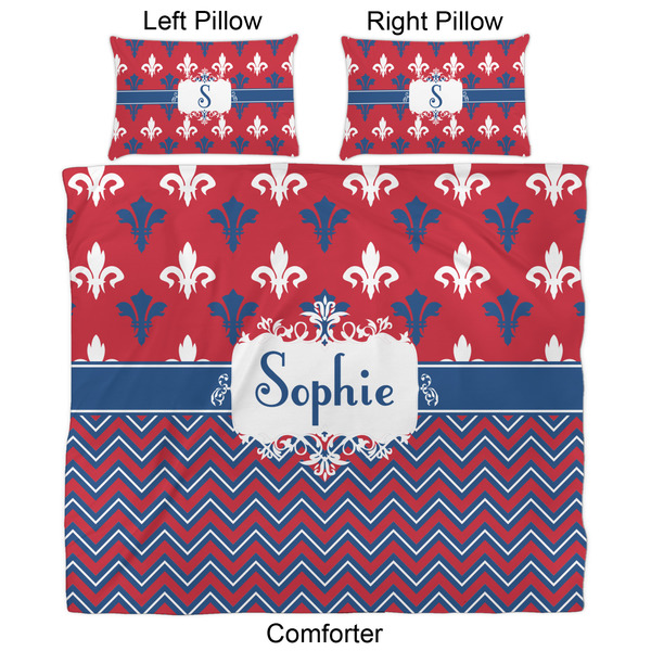 Patriotic Fleur de Lis Comforter Set - King - Approval