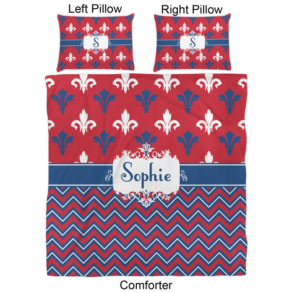 Patriotic Fleur de Lis Comforter Set - Queen - Approval