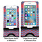 Patriotic Fleur de Lis Compare Phone Stand Sizes - with iPhones