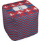 Patriotic Fleur de Lis Cube Pouf Ottoman (Bottom)