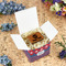 Patriotic Fleur de Lis Cubic Gift Box - In Context
