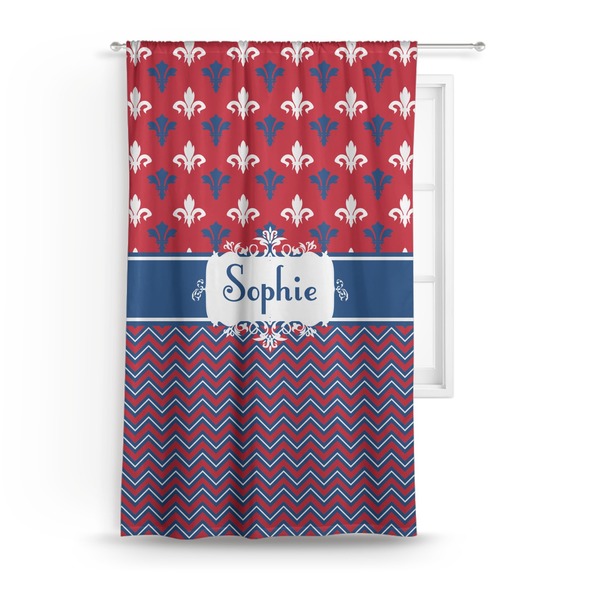 Custom Patriotic Fleur de Lis Curtain (Personalized)