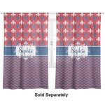 Patriotic Fleur de Lis Curtain Panel - Custom Size (Personalized)