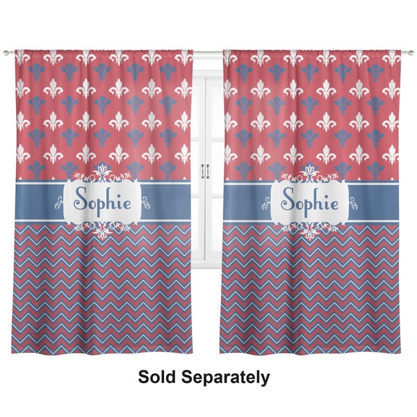 Patriotic Fleur de Lis Curtains