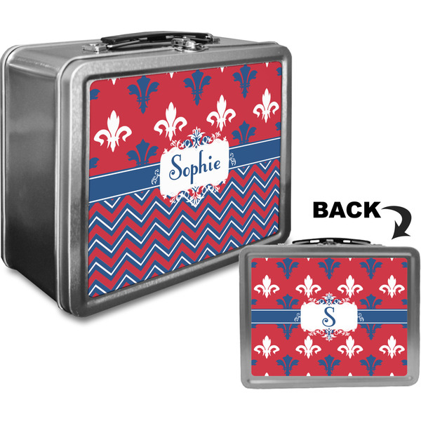 Patriotic Fleur de Lis Custom Lunch Box / Tin Approval
