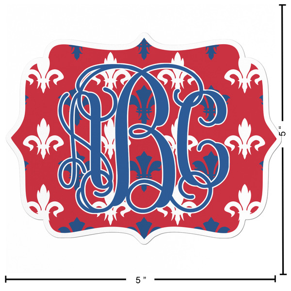Patriotic Fleur de Lis Custom Shape Iron On Patches - L - APPROVAL