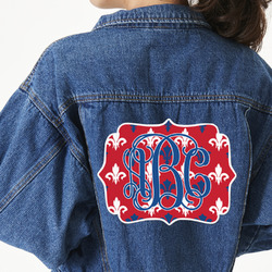 Patriotic Fleur de Lis Twill Iron On Patch - Custom Shape - 3XL (Personalized)