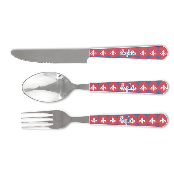 Custom Patriotic Fleur de Lis Cutlery Set (Personalized)