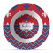 Patriotic Fleur de Lis Plastic Bowl - Microwave Safe - Composite Polymer (Personalized)