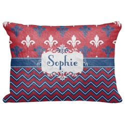 Patriotic Fleur de Lis Decorative Baby Pillowcase - 16"x12" (Personalized)