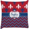 Patriotic Fleur de Lis Decorative Pillow Case (Personalized)