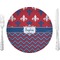 Patriotic Fleur de Lis 10" Glass Lunch / Dinner Plates - Single or Set (Personalized)