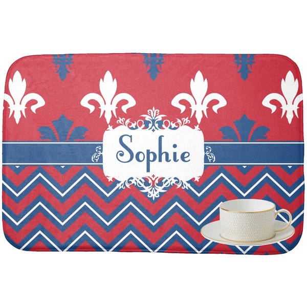 Patriotic Fleur de Lis Dish Drying Mat