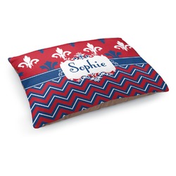 Patriotic Fleur de Lis Dog Bed - Medium w/ Name or Text