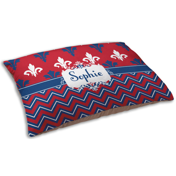 Patriotic Fleur de Lis Dog Beds - SMALL