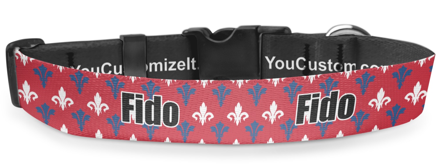 Patriotic Fleur de Lis Deluxe Dog Collar (Personalized) YouCustomizeIt