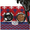 Patriotic Fleur de Lis Dog Food Mat - Large LIFESTYLE