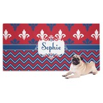 Patriotic Fleur de Lis Dog Towel (Personalized)