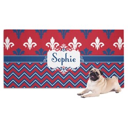 Patriotic Fleur de Lis Dog Towel (Personalized)