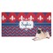 Patriotic Fleur de Lis Dog Towel (Personalized)