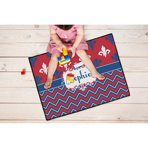 Patriotic Fleur de Lis Door Mats - LIFESTYLE kid