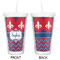 Patriotic Fleur de Lis Double Wall Tumbler with Straw - Approval