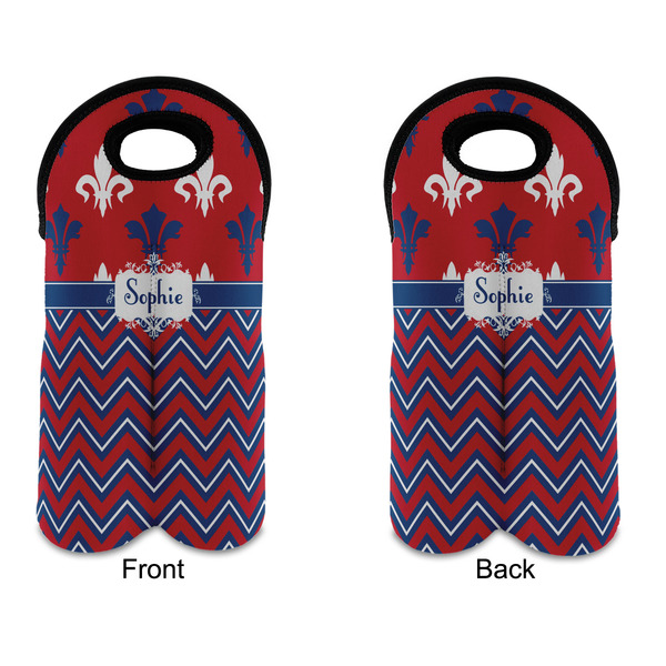 Patriotic Fleur de Lis Double Wine Tote - APPROVAL (new)